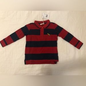 Du Pareil au meme, Red and navy striped Polo, 2T